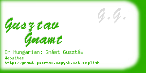 gusztav gnamt business card